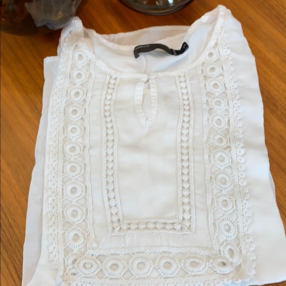 Lace Boho Blouse White - Picture 2 of 6